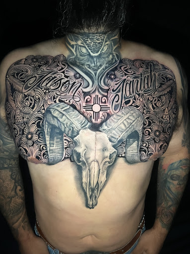 Explore sky tattoo ideas, creative tattoo ideas in Silver City, available at Independent Ink Tattoo