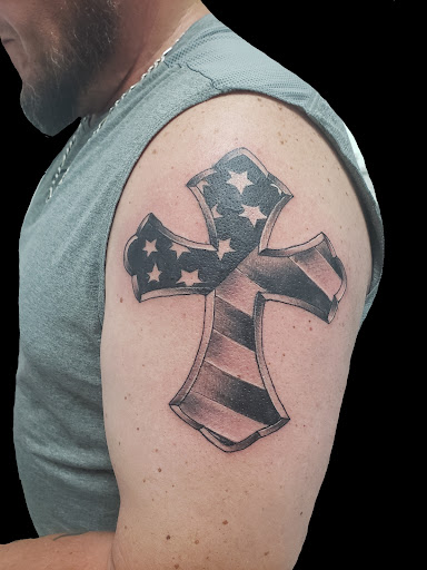 Explore tattoo ideas patchwork, creative tattoo ideas in Fort Worth, available at Fort Worth Tattoo Shop