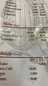 Enoteca e Trattoria La Cantinetta à Naples menu