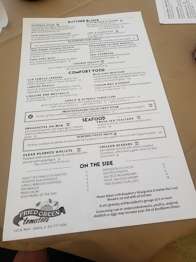 Steak House «Fried Green Tomatoes», reviews and photos, 213 N Main St, Galena, IL 61036, USA