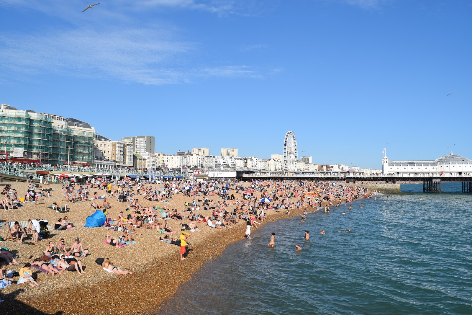 Photo of Brighton beach and the settlement