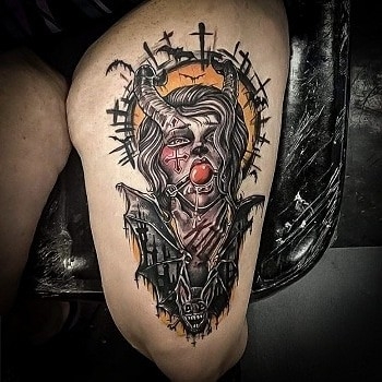 Find middle boob tattoo ideas for your next unique tattoo in Abington at Tattoo Galaxy (Abington) Piercing and Custom Tattoos