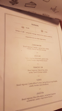 Sacré Burger à Reims menu