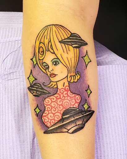 Explore cool upper arm tattoo ideas, creative tattoo ideas in Winter Haven, available at Pinkys Place Winter Haven