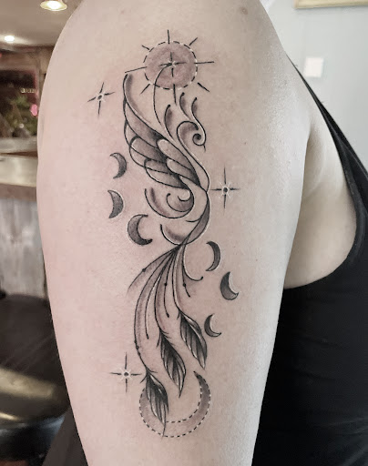 Explore diesel truck tattoo ideas, creative tattoo ideas in Hayesville, available at Studio 1891 Ink & Art