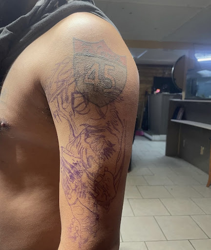 Explore skull and rose tattoo ideas, creative tattoo ideas in Houston, available at Houston Vice Tattoo Studio