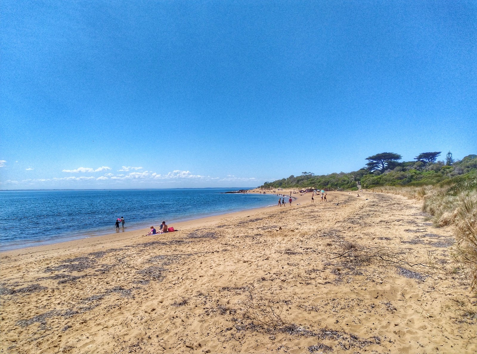 Cowrie Beach的照片 带有明亮的沙子表面