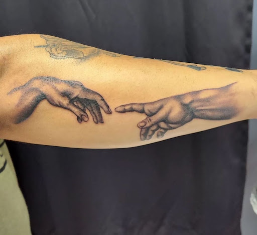 Explore kaneki tattoo ideas, creative tattoo ideas in Schaumburg, available at Atmosphere Tattoo Gallery - Schaumburg