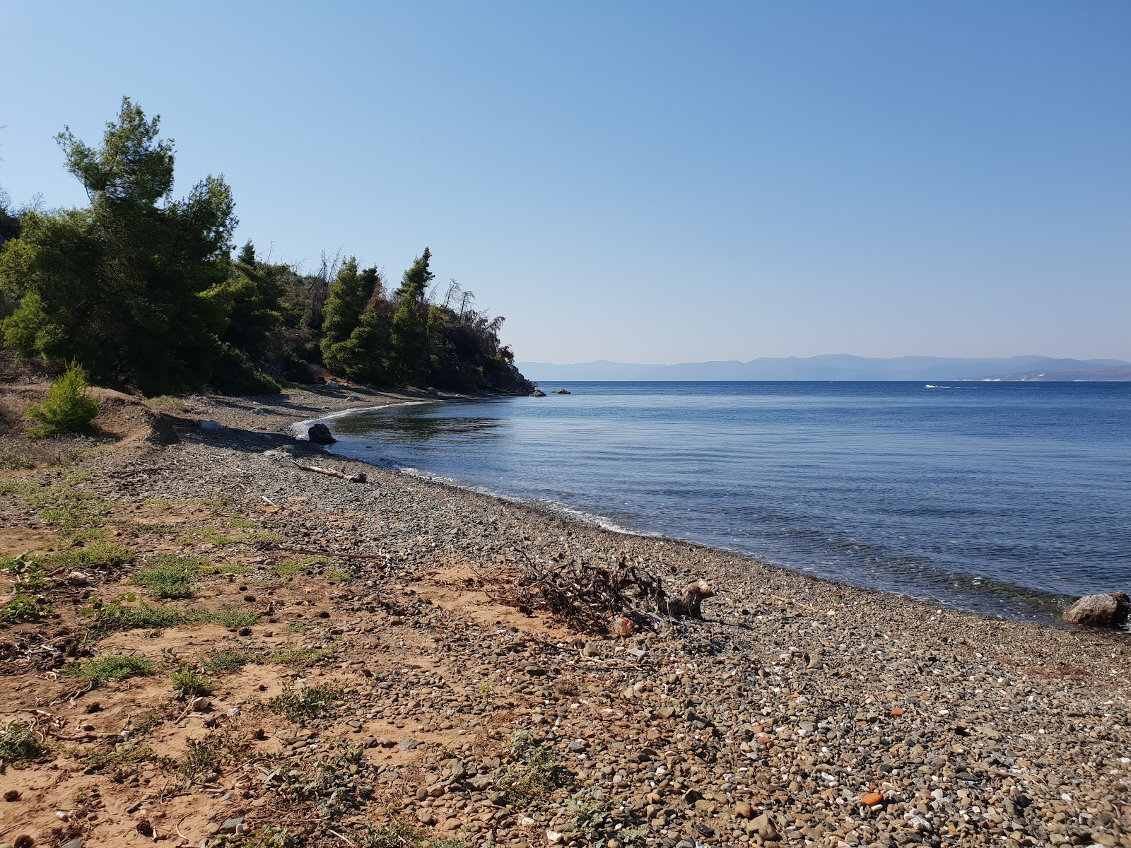 Foto af Galataki beach med brun fin sten overflade
