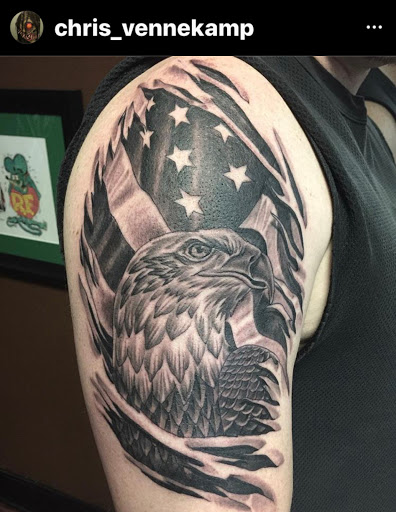 Explore barb wire tattoo ideas, creative tattoo ideas in Marietta, available at Lucky Draw Tattoos III