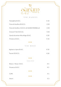 Menu du Ristorante Aurum à Summonte