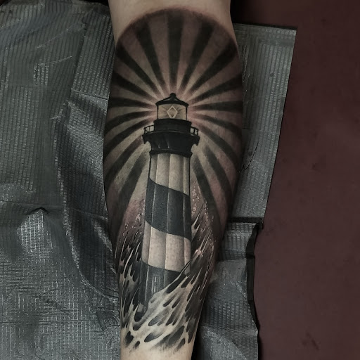 Explore patchwork tattoo ideas, creative tattoo ideas in Lewisburg, available at Acacia Tattoo Co.