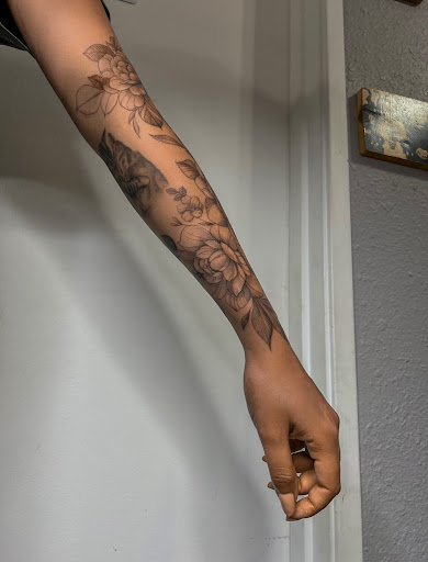Explore left arm tattoo ideas, creative tattoo ideas in San Diego, available at Nothing Sacred Tattoo
