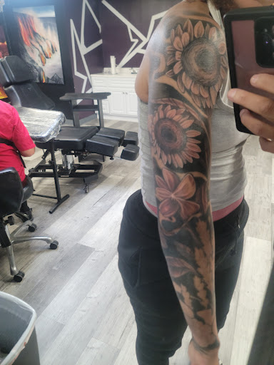 Explore half sleeve tattoo ideas for females, creative tattoo ideas in Raleigh, available at Inkability Tattoo