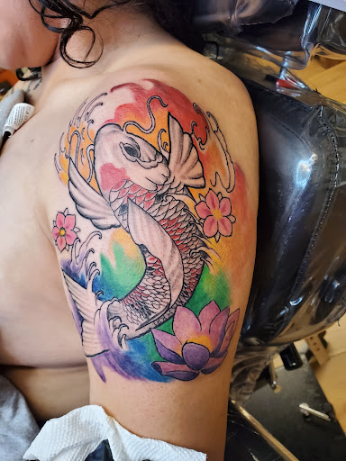 Explore tattoo sleeve drawing ideas, creative tattoo ideas in Fresno, available at Happy Client Tattoo