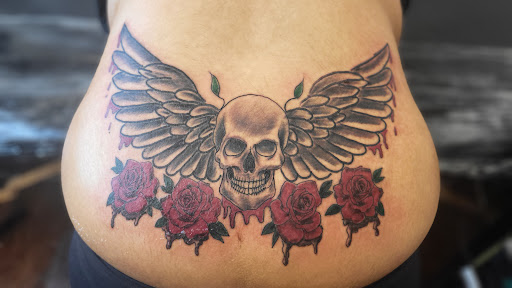 Explore side neck tattoo ideas, creative tattoo ideas in Lewiston, available at Walkins tattoos studio