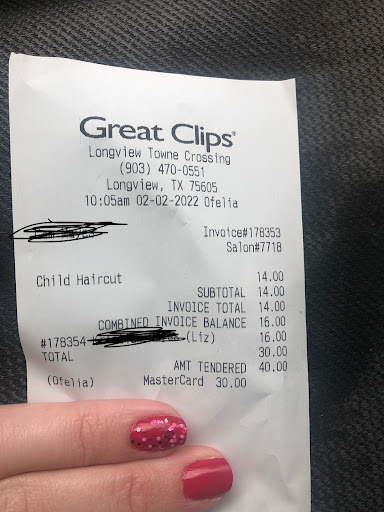 Hair Salon «Great Clips», reviews and photos, 3088 N Eastman Rd #102, Longview, TX 75605, USA