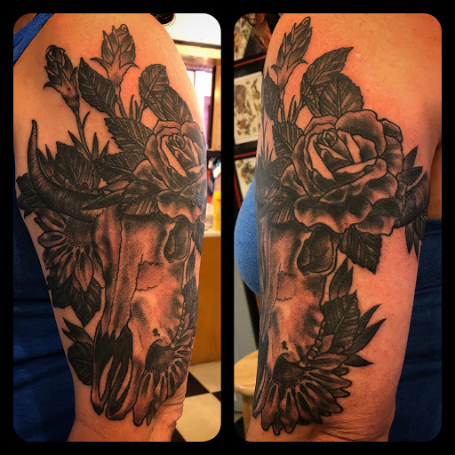 Explore blue collar tattoo ideas, creative tattoo ideas in Black River Falls, available at Black River Tattoo