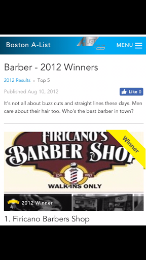 Barber Shop «Firicano Barbers Shop», reviews and photos, 240 North St, Boston, MA 02113, USA