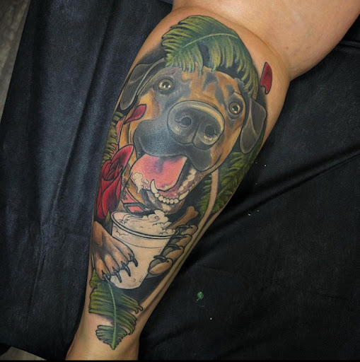 Explore trumpet tattoo ideas, creative tattoo ideas in Prescott, available at BlackGold Tattoo