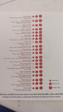 Carte du Restaurante Tony Pizza à Alter do Chão