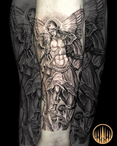 Explore cop tattoo ideas, creative tattoo ideas in Fort Lauderdale, available at Borrowed Time Tattoo