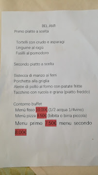 Pizzeria Ristorante Pizzeria Bel Ami' Di Fu Qiuhua à Albano Sant'Alessandro (le menu)
