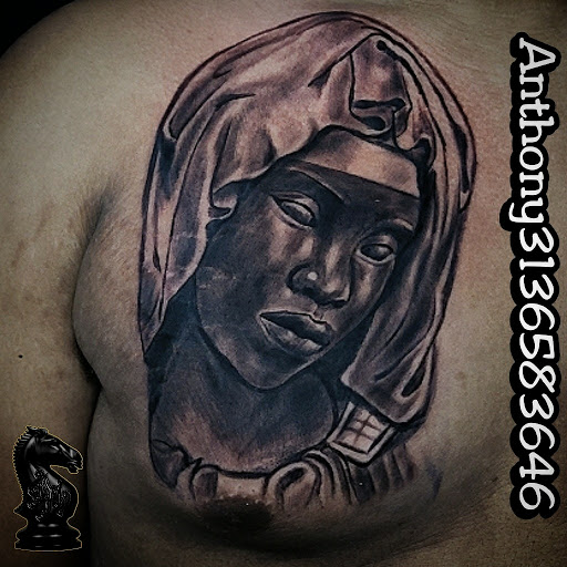 Explore half moon tattoo ideas, creative tattoo ideas in Warren, available at Dark Horse Tattoo Co. LLC.