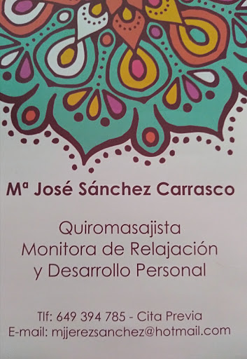 Quiromasaje. María José Sánchez Carrasco. Consultora De Belleza