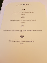 Restaurant Les Secrets de Celine à Lézan (le menu)