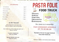 Menu / carte de PASTA FOLIE Food Truck à Jarnac