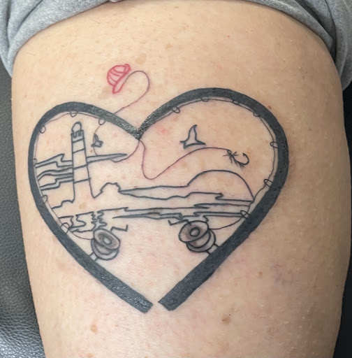 Explore airplane tattoo ideas, creative tattoo ideas in New Baltimore, available at Inkslingers Tattoos