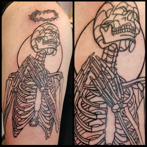 Explore death stranding tattoo ideas, creative tattoo ideas in Copperas Cove, available at Black Moon Tattoo Company