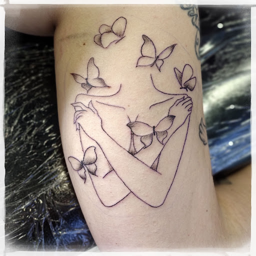 Explore halloween tattoo sleeve ideas, creative tattoo ideas in La Crosse, available at La Crosse Tattoo