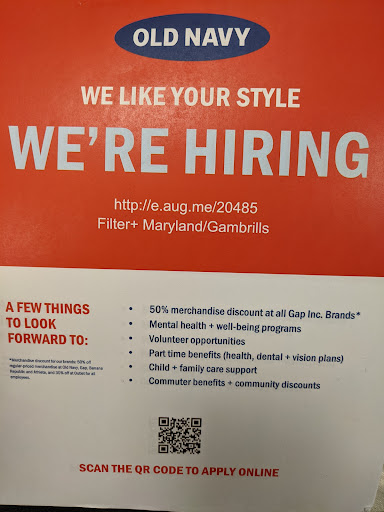 Clothing Store «Old Navy», reviews and photos, 1410 S Main Chapel Way, Gambrills, MD 21054, USA