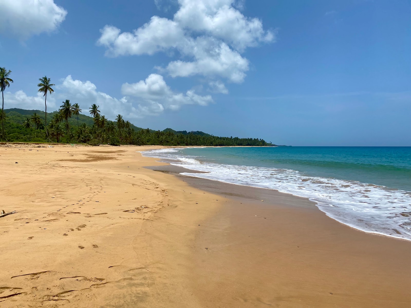 Zdjęcie Playa la Cana z powierzchnią drobny brązowy piasek