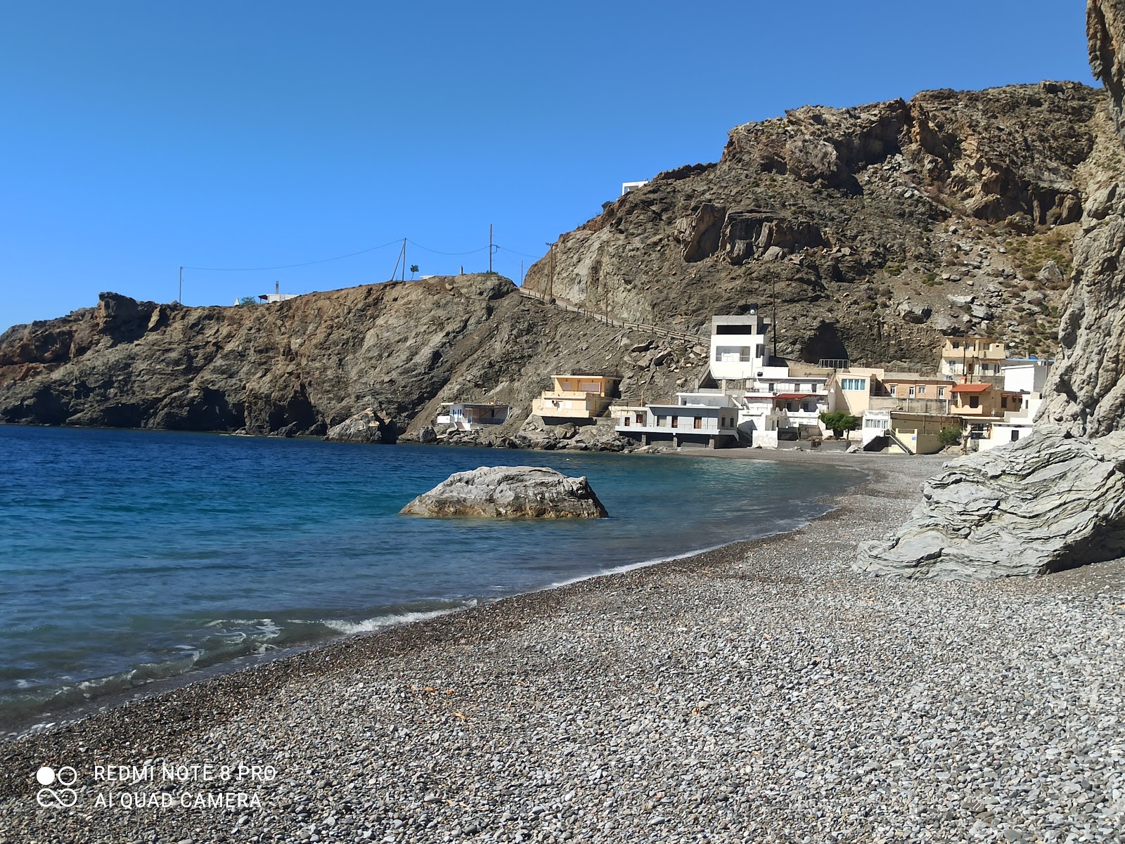 Foto af Maridaki beach med høj niveau af renlighed