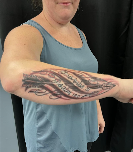 Explore elbow tattoo ideas female, creative tattoo ideas in Ocala, available at City On The Hill Tattoo
