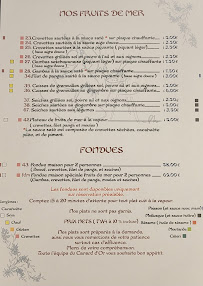 Menu / carte de Le Canard d'Or à Molsheim