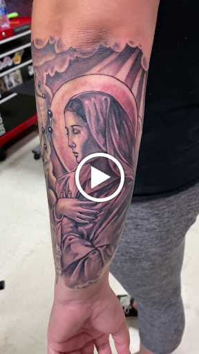 Explore wolf chest tattoo ideas, creative tattoo ideas in San Diego, available at Wylde Sydes Tattoo & Body Piercing