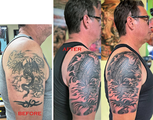 Explore cool shoulder tattoo ideas, creative tattoo ideas in Garden Grove, available at Anna Hang Tattoo