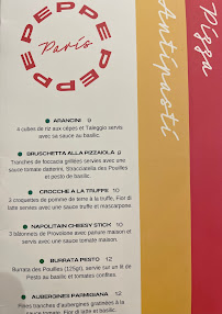 Peppe Pizzeria Boulogne à Boulogne-Billancourt menu