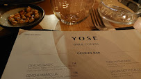 YOSE à Nice menu
