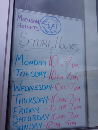 Thrift Store «St. Vincent de Paul Thrift Store», reviews and photos, 28720 Stephenson Hwy, Madison Heights, MI 48071, USA