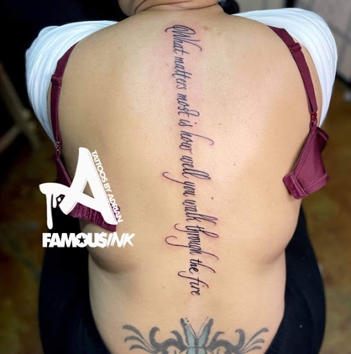 Explore last name tattoo ideas female, creative tattoo ideas in Hammond, available at Famous Ink, Inc.