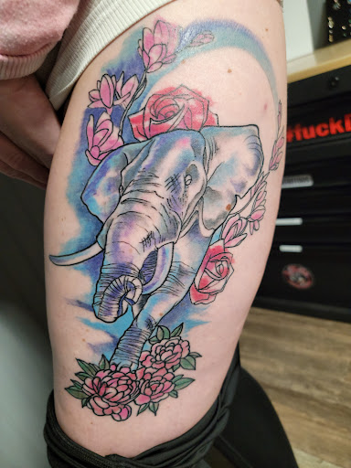 Explore vintage halloween tattoo ideas, creative tattoo ideas in Clarksville, available at Love Blood Ink Tattoo