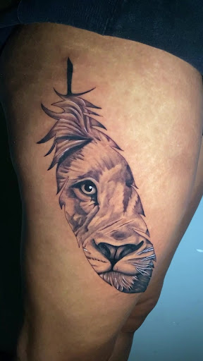 Explore head tattoo ideas, creative tattoo ideas in Atlanta, available at Iron Palm Tattoos & Body Piercing Atlanta