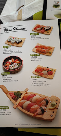 Restaurant de sushis Yun Sushi à Vincennes - menu / carte