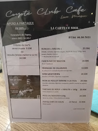 Menu / carte de Coyote Club Café à Vallauris