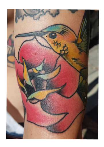 Explore fishing pole tattoo ideas, creative tattoo ideas in Powell, available at Hummingbird Tattoo Studio